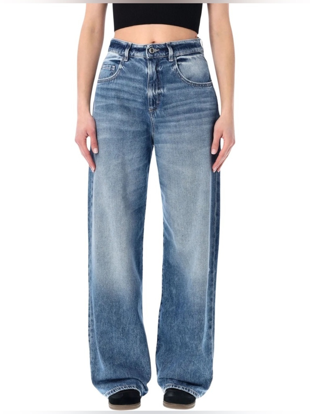 ICON DENIM REVOLVE Poppy Jeans Wide Leg Misty Blue Size 27 NWT